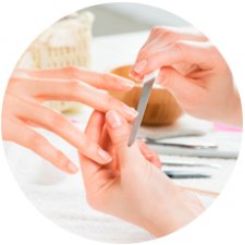 Filing and Varnishing (nails)